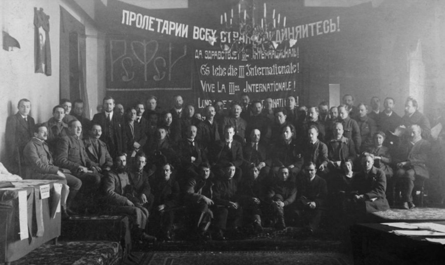 Delegates at the First Congress of the Communist International, Moscow, March 1919