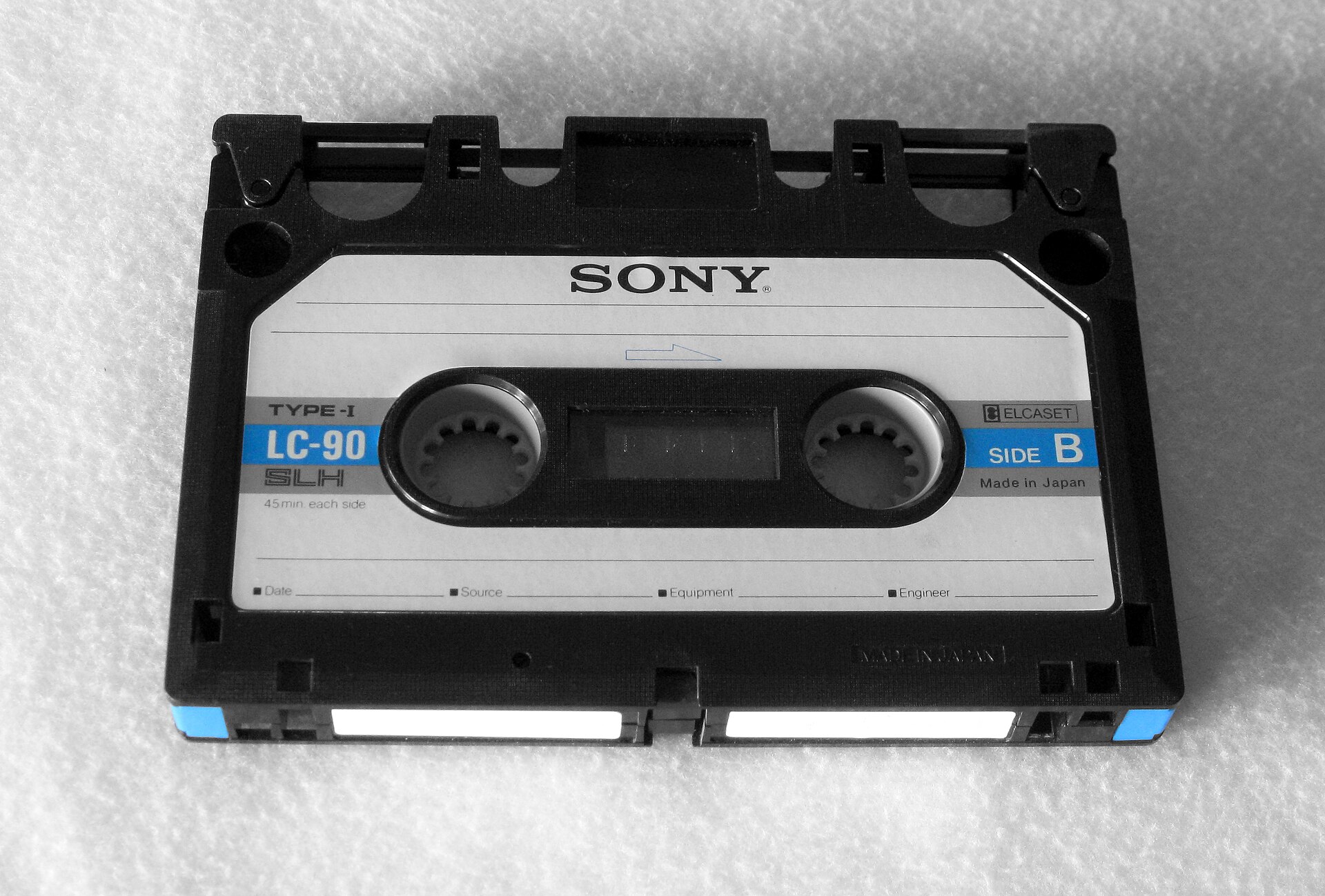 A Sony LC-90 Elcaset cassette