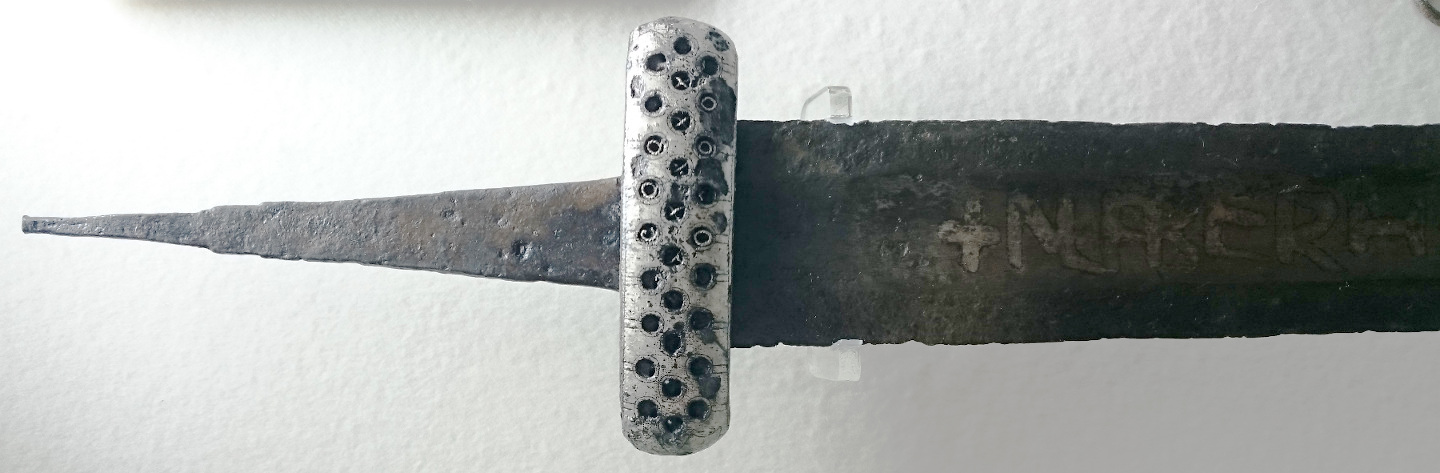An Ulfberht sword in the Historical Museum in Kazan, one of three found in the territory of the Volga Bulgars